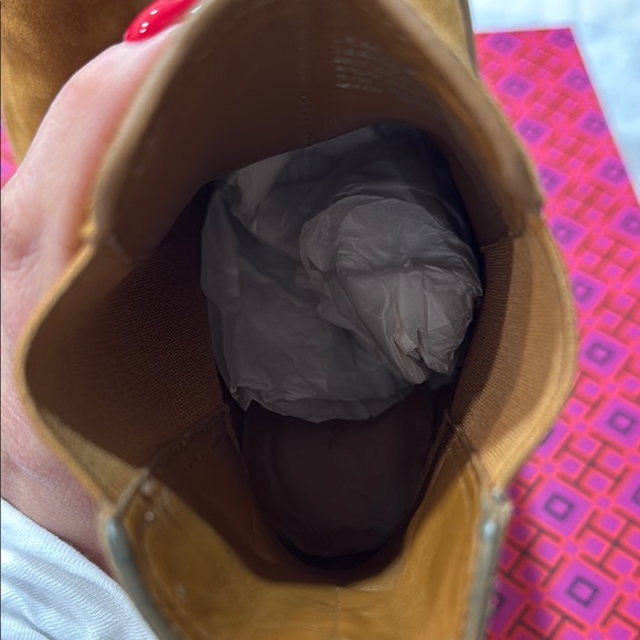 Tory Burch Tan Suede Heeled Boots - Picture 7 of 11